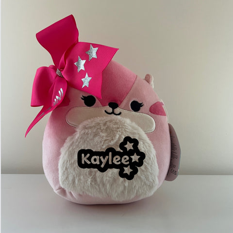 Personalized Pink Raccoon Squish
